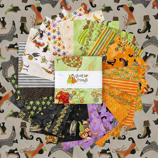Fabric Halloween PRECUTS: 10" Stacker Collection Ghoul Friends from Riley Blake