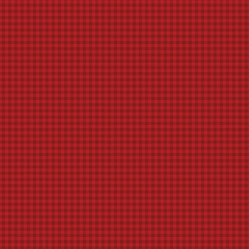fabric pattern Gingham red: A cheerful, classic checkered gingham print that anchors the collection's vintage feel. from the Sew in Love fabric collection is a romantic, sewing-themed line filled with whimsical motifs, vintage floral elements, and classic quilting patterns. Its warm, nostalgic palette features Blush, Pink, Rose, Red, and White