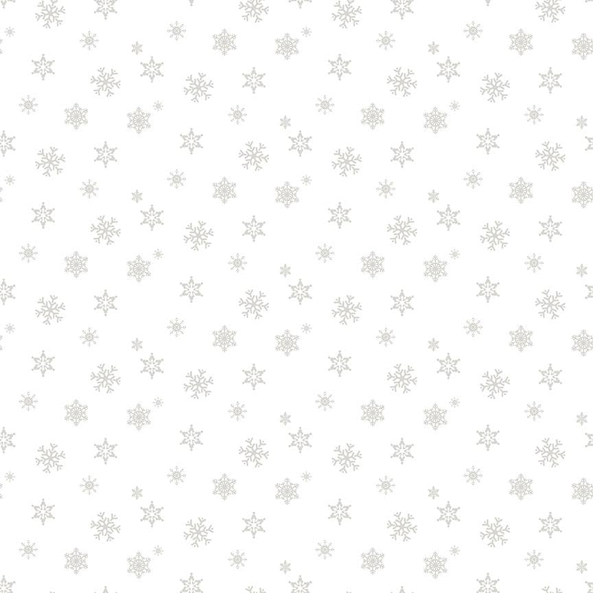 fabric pattern White snowflake 