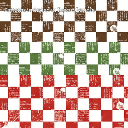 fabric patterns from The Gingerbread fabric collection from Riley Blake Designs, designed by J. Wecker Frisch, is a nostalgic, vintage-inspired holiday line celebrating the sweet tradition of Christmas cookie baking. The theme includes Antique lace patterns, classic illustrations, and soft watercolor elements layered together for a timeless look. The color palette has Warm browns, creamy whites, vibrant reds, forest greens, subtle blues, and occasional dark backgrounds.