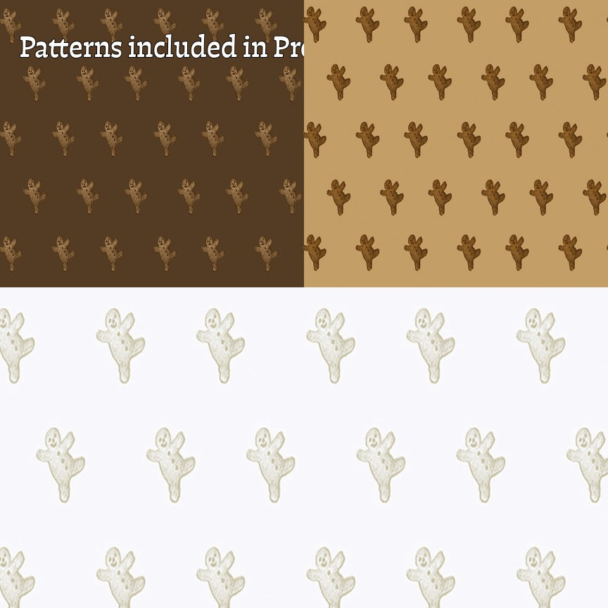 fabric patterns from The Gingerbread fabric collection from Riley Blake Designs, designed by J. Wecker Frisch, is a nostalgic, vintage-inspired holiday line celebrating the sweet tradition of Christmas cookie baking. The theme includes Antique lace patterns, classic illustrations, and soft watercolor elements layered together for a timeless look. The color palette has Warm browns, creamy whites, vibrant reds, forest greens, subtle blues, and occasional dark backgrounds.