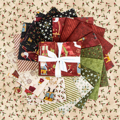Fabric Christmas PRECUTS: Fat Quarter Bundle Collection Naughty or Nice Fat from Riley Blake
