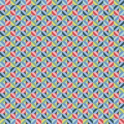 Colorful geometric pattern with a checkered design