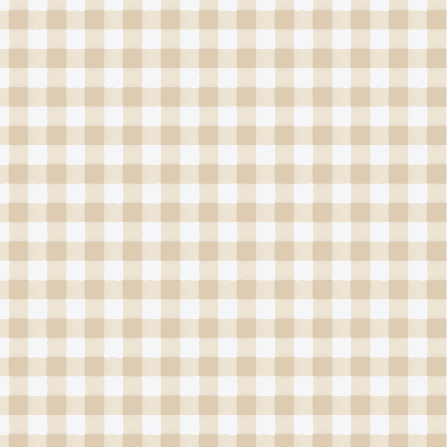 This pattern is gingham sand from The Jubilant fabric collection, which is a summer-theme inspired by outdoor picnics and vintage celebration. Collection offers color of navy, red, blue, sand, cream with patterns Bold Florals: Inspired by summer gardens and vintage charm. Classic Gingham: Traditional checked patterns suitable for picnic-themed projects. Sweet Cherries: Playful fruit motifs that emphasize the summer theme. Dots and Spots: Geometric accents to complement the larger focal prints.