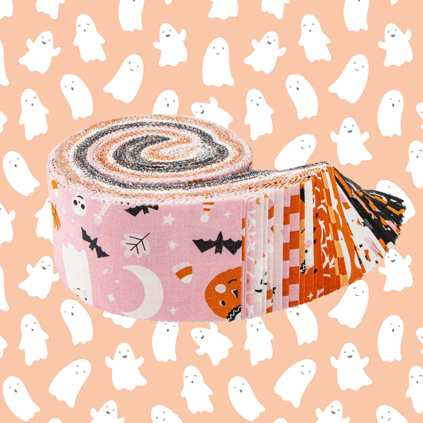 Fabric Halloween PRECUTS: Rolie Polie Hey Pumpkin from Riley Blake