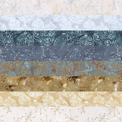 This holiday collection features unique, handcrafted batik prints ethically sourced and hand-dyed by master artisans in Indonesia. The Silver and Gold Batiks feature elegant, radiant silver, shimmering gold, and warm neutral accent tones.