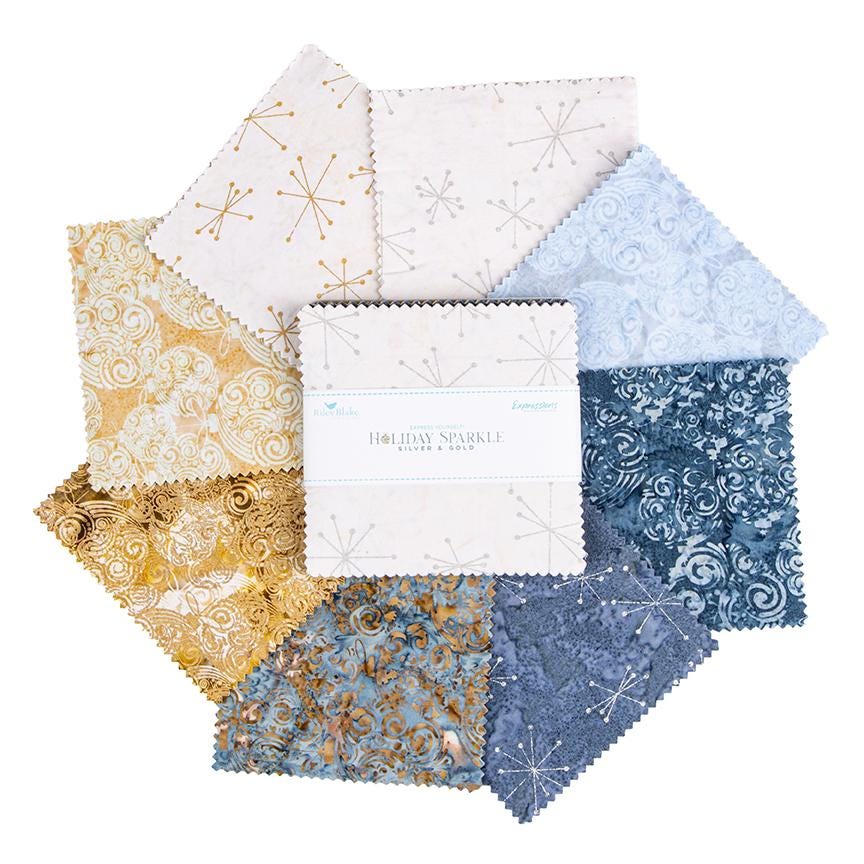 This holiday collection features unique, handcrafted batik prints ethically sourced and hand-dyed by master artisans in Indonesia. The Silver and Gold Batiks feature elegant, radiant silver, shimmering gold, and warm neutral accent tones.