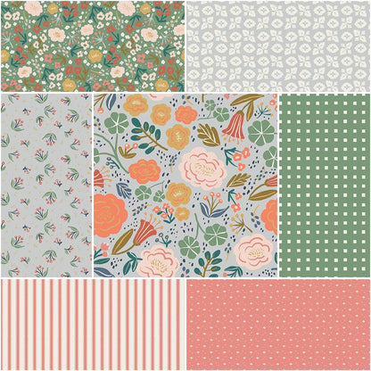 The Ivy Reese fabric collection by Deena Rutter for Riley Blake Designs celebrates cherished memories and warm, nature-inspired motifs. It features a nostalgic yet fresh mix of whimsical florals, geometric patterns, and classic styling.