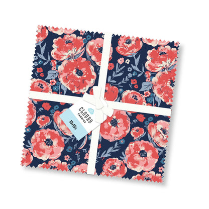 The Jubilant fabric collection by Alison Janssen for Cloud9 Fabrics is a summer-themed, organic cotton line inspired by outdoor picnics and vintage celebrations. The collection features a fresh, modern palette of navy, red, blue, sand, and cream.
