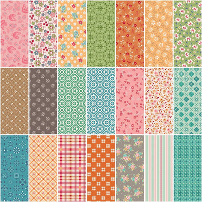 The Farmer’s Daughter collection, designed by Lori Holt of Bee in My Bonnet for Riley Blake Designs, is a nostalgic and charming celebration of rural farm life. Inspired by Lori Holt’s family heritage, this 100% premium cotton collection evokes memories of simple times with a vibrant, vintage-inspired aesthetic.