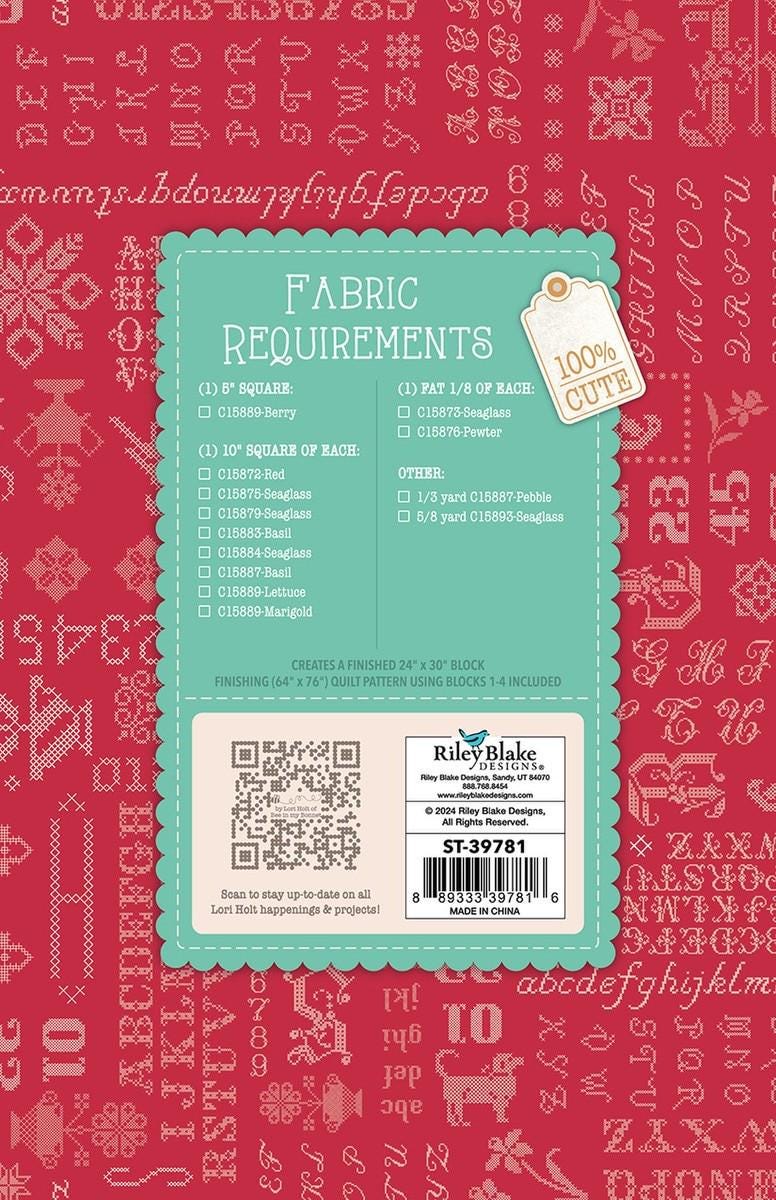 The Piece & Plenty Quilt Seeds™ Patterns by Lori Holt is a pattern series for 4 different basket quilt blocks filed with bright flowers. Each one  has instructions to make 1 block, just add fabric. No templates are required. Each block finishes at 24" x 30" and uses traditional piecing techniques. Collect all 4 of these beautiful seed packets in their keepsake packaging. Optional quilt finishing instructions will be included in each packet. Seed packet size is approximately 6 1/2" x 9 1/2".