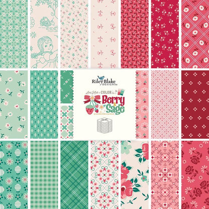 fabric collection by Lori Holt of Bee in My Bonnet for Riley Blake Designs is a vintage-inspired line characterized by a color palette of coral, tea rose, cherry, alpine, latte, and sage. The collection features a mix of delicate florals, calicos, geometrics, and plaids