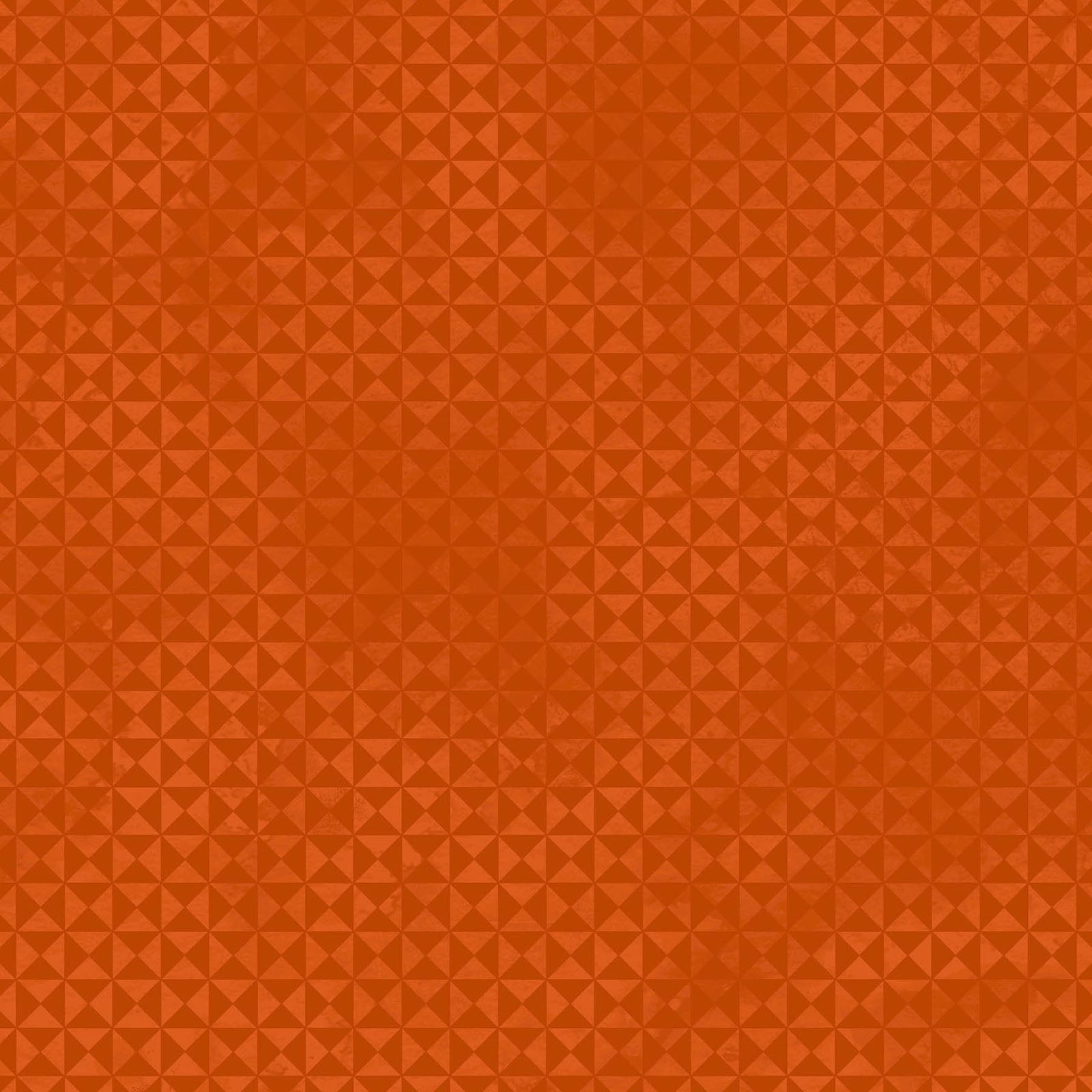 Images of  fabric pattern Patchwork Geo in orange: A subtle geometric pattern that mimics traditional quilt patchwork pattern from the Halloween fabric collection Spooky Stiches from Maywood Studios