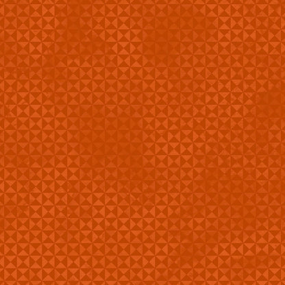 Images of  fabric pattern Patchwork Geo in orange: A subtle geometric pattern that mimics traditional quilt patchwork pattern from the Halloween fabric collection Spooky Stiches from Maywood Studios