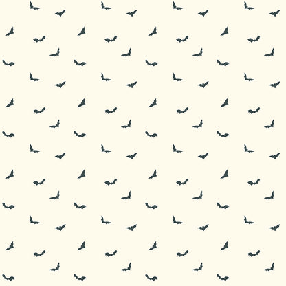 Pattern from the fabric collection The Apothecary, the one shown is Batwings (backgrounds in Cream, Gold, Marmalade): A whimsical, repetitive pattern featuring bat wing shapes. Designed by Amber Elliot of Alderwood Studio for Riley Blake Designs, is a whimsical, "witchy" fall collection inspired by vintage apothecary shops.