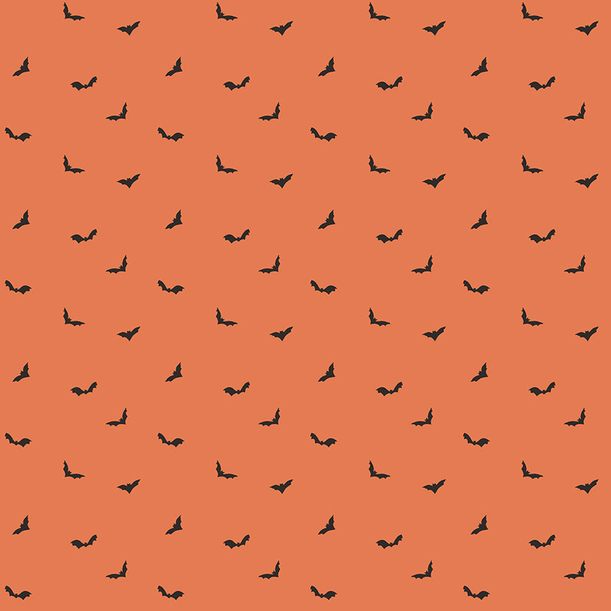 Pattern from the fabric collection The Apothecary, the one shown is Batwings (backgrounds in Cream, Gold, Marmalade): A whimsical, repetitive pattern featuring bat wing shapes. Designed by Amber Elliot of Alderwood Studio for Riley Blake Designs, is a whimsical, "witchy" fall collection inspired by vintage apothecary shops.