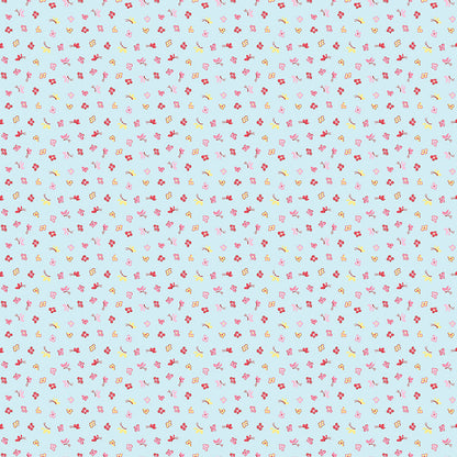 pattern butterfly floral blue from the Love Notes collection by Lindsay Wilkes of the Cottage Mama for Riley Blake Designs. 