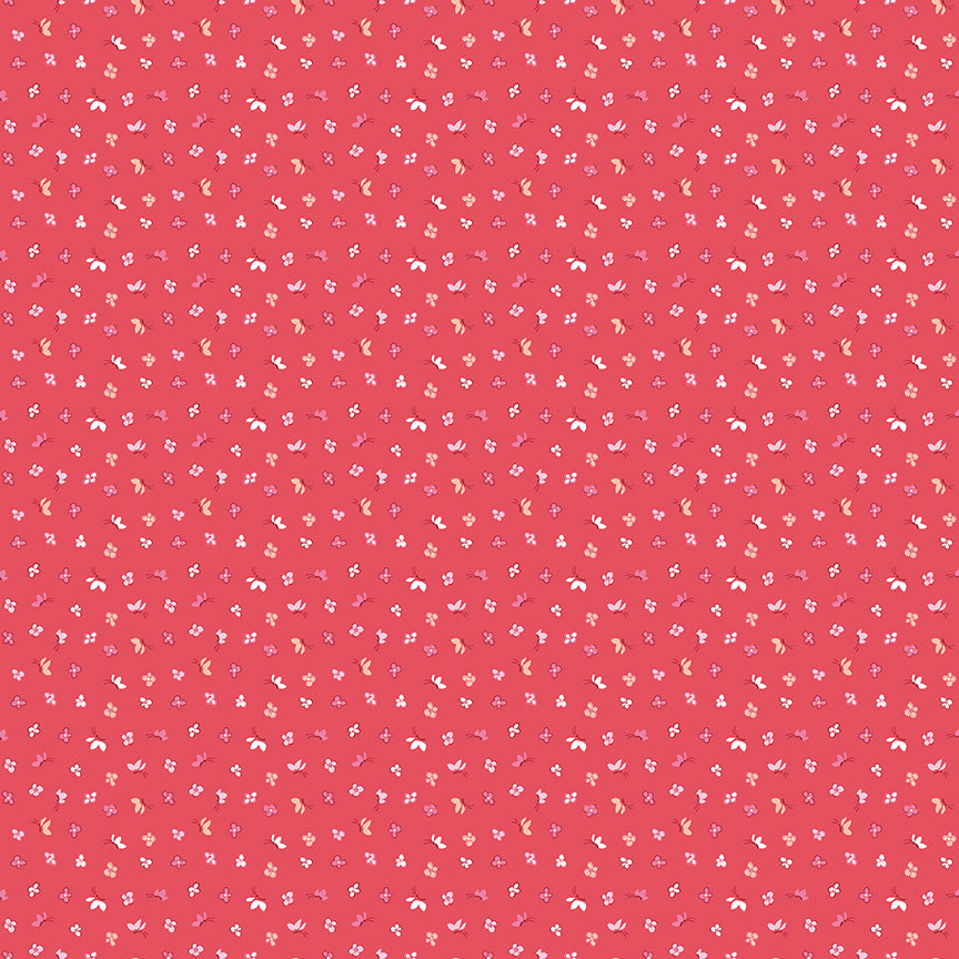 pattern butterfly floral  raspberry from the Love Notes collection by Lindsay Wilkes of the Cottage Mama for Riley Blake Designs. 