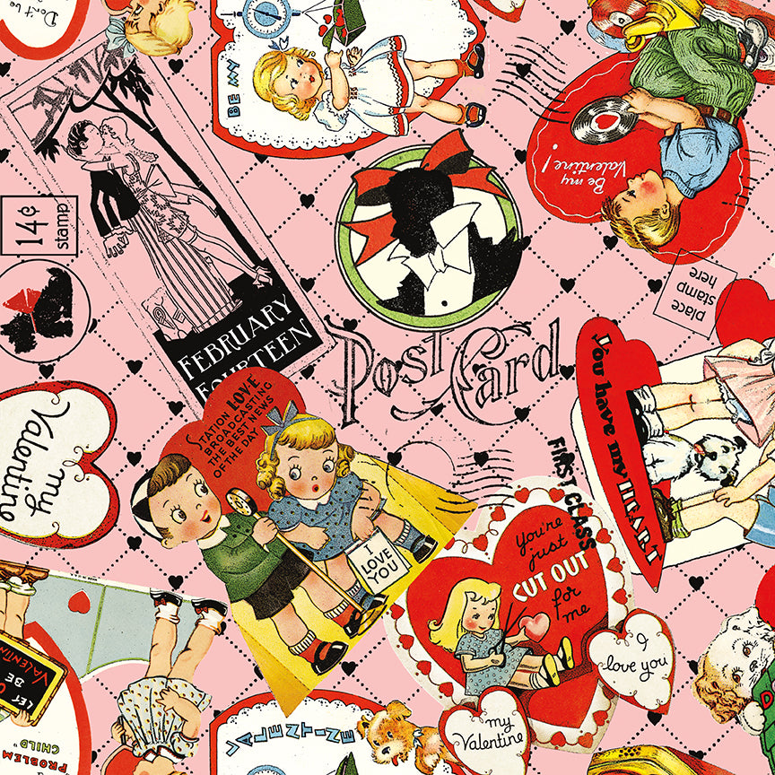 pattern  card toss pink  from take heart collection