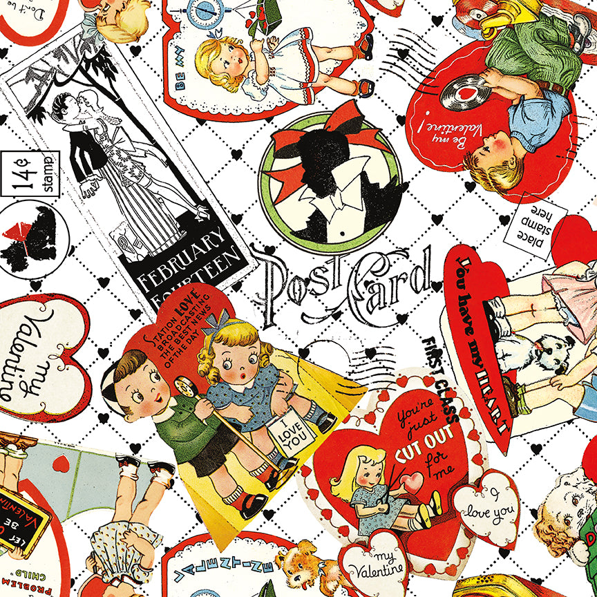 pattern  card toss white from take heart collection