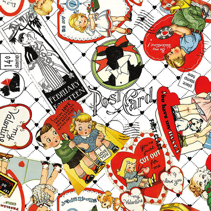 pattern  card toss white from take heart collection