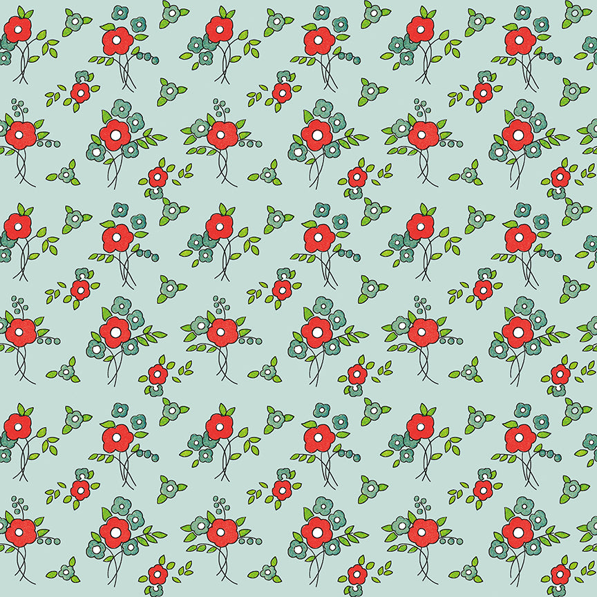 pattern floral aqua from take heart collection