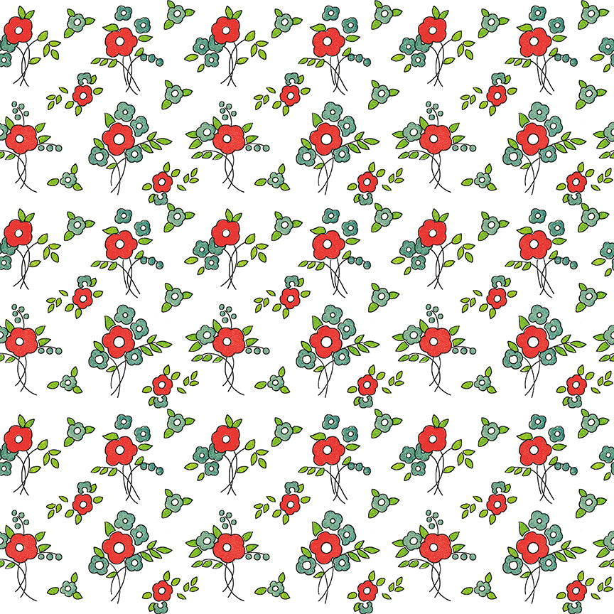 pattern floral white from take heart collection