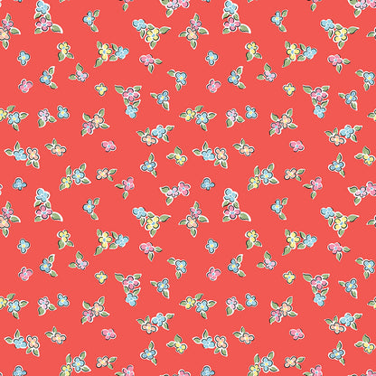 pattern flowers red from the Love Notes collection by Lindsay Wilkes of the Cottage Mama for Riley Blake Designs. 