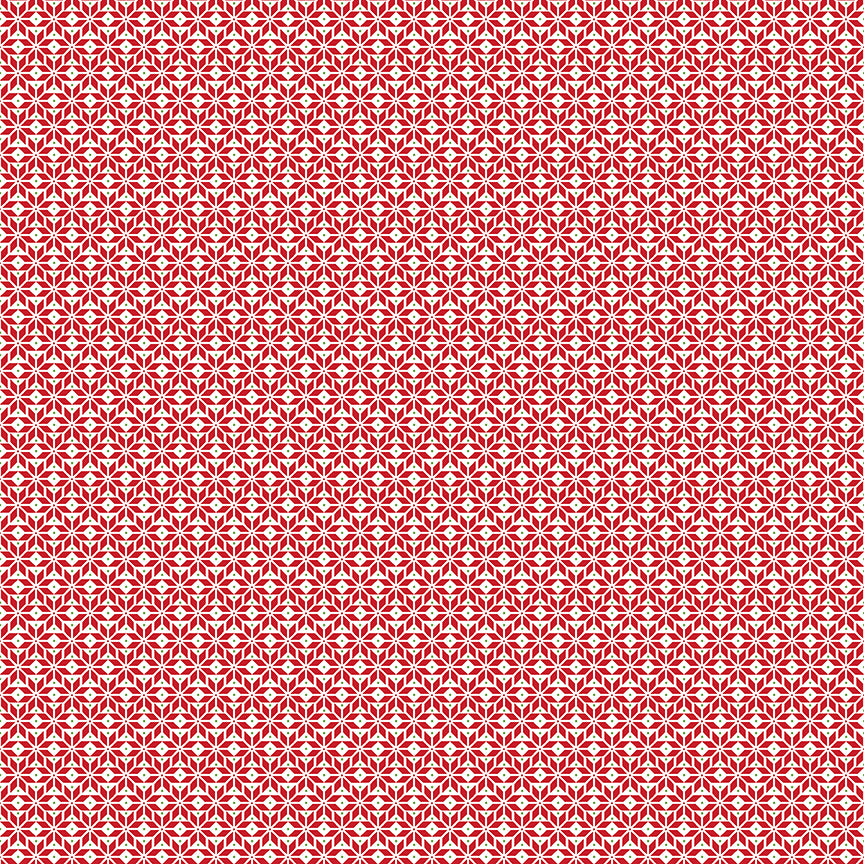 Pattern is A vintage-inspired, retro wallpaper design featuring atomic stars and geometric festive motifs in Blue, Pink, and White. (Includes specialty sparkle) from The Claus & Co. collection by Melissa Mortenson for Riley Blake Designs captures the nostalgic magic of an imagined North Pole. This festive line features whimsical houses, vintage ornaments, poinsettias, and candy canes.