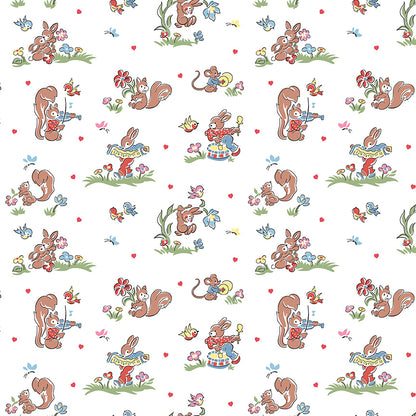 pattern main white from the Love Notes collection by Lindsay Wilkes of the Cottage Mama for Riley Blake Designs. 