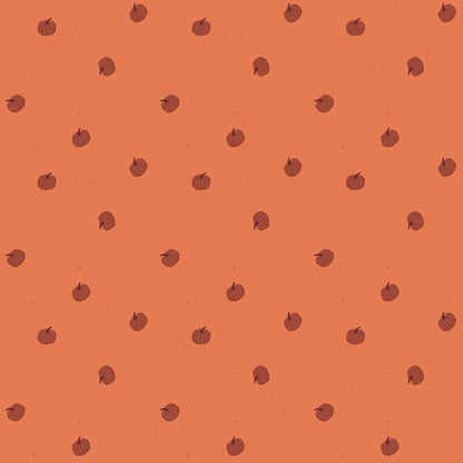 Pattern from the fabric collection The Apothecary, the one shown is Pumpkin Toss (backgrounds in Marmalade, Mint, Rust): A small-scale, tossed pattern of fall pumpkins, ideal for background or piecing. Designed by Amber Elliot of Alderwood Studio for Riley Blake Designs, is a whimsical, "witchy" fall collection inspired by vintage apothecary shops.