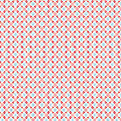 pattern plaid apricot  from the Love Notes collection by Lindsay Wilkes of the Cottage Mama for Riley Blake 