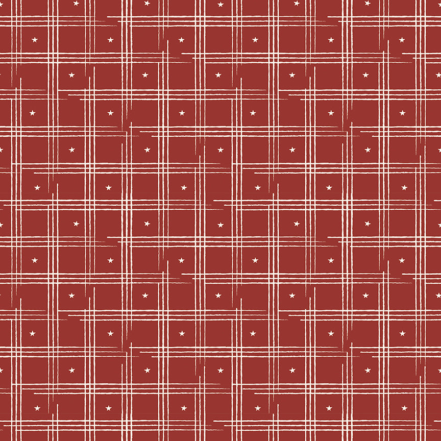pattern plaid barn red from american honor fabric collection 