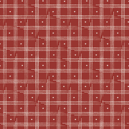 pattern plaid barn red from american honor fabric collection 