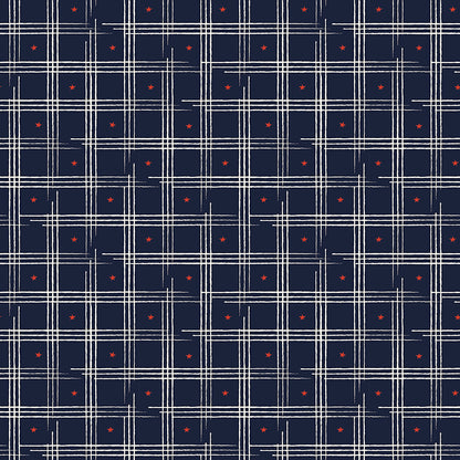 pattern plaid blue from american honor fabric collection 