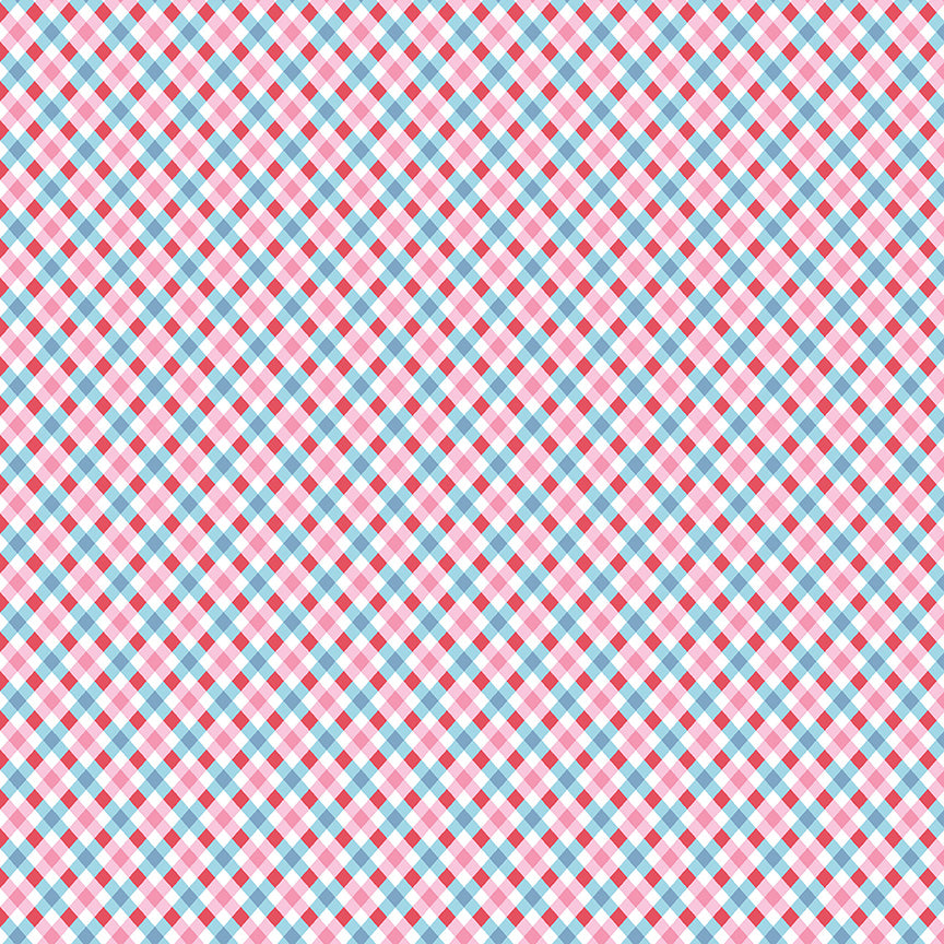 pattern plaid blue  from the Love Notes collection by Lindsay Wilkes of the Cottage Mama for Riley Blake 