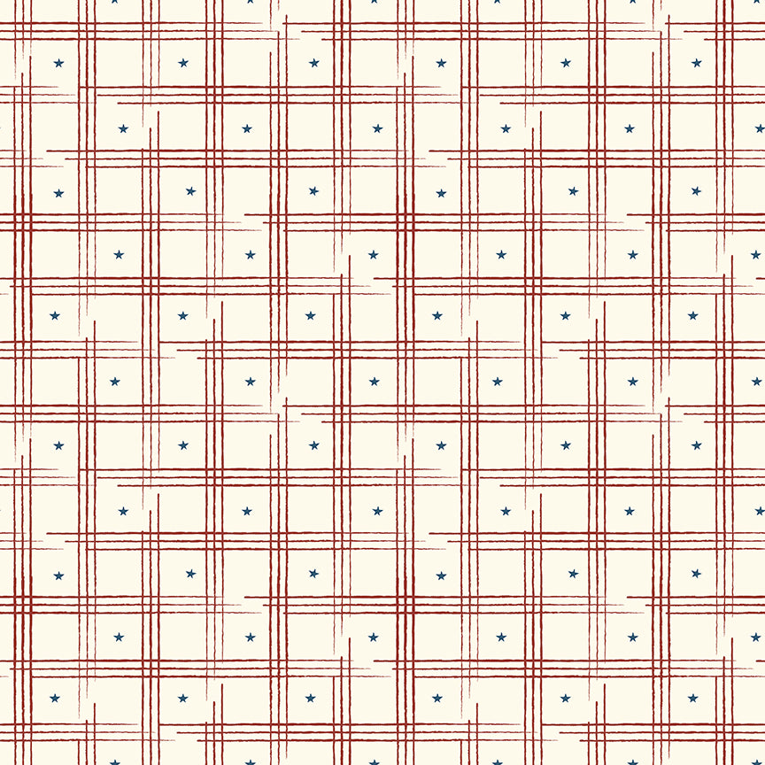 pattern plaid creme from american honor fabric collection 