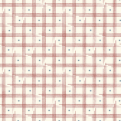 pattern plaid creme from american honor fabric collection 