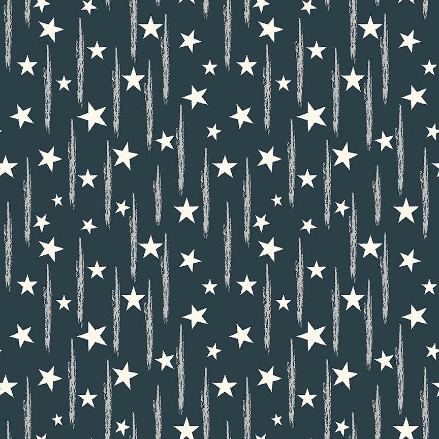 pattern stars blue from american honor fabric collection 