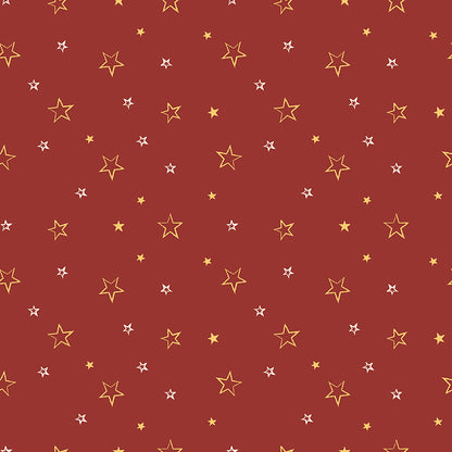 pattern stars red and gold from american honor fabric collection 