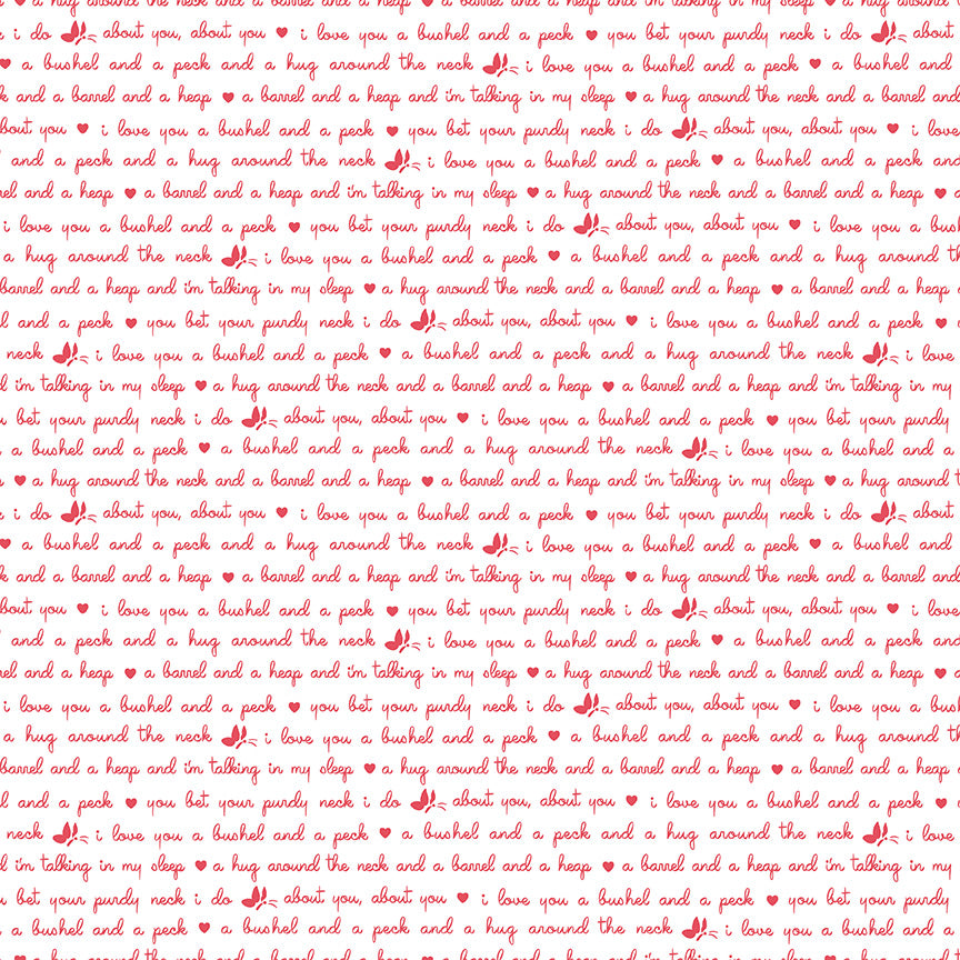 pattern text white  from the Love Notes collection by Lindsay Wilkes of the Cottage Mama for Riley Blake 