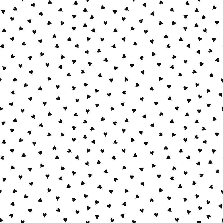 pattern tossed hearts  white from take heart collection