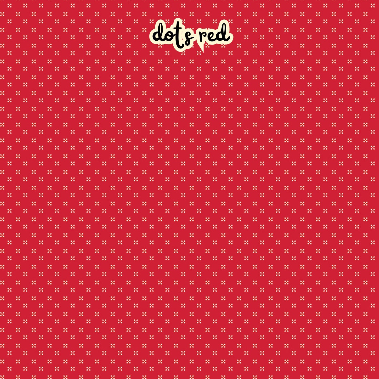 100% cotton fabric collection Radiant Ruby. This  pattern is white dots in clusters of 4 on a red background. Collection is a vibrant "showstopper in scarlet" a two-tone collection which uses only "Schoolhouse" (red) and "Cloud" (off-white) to create a striking aesthetic inspired by the brilliance of a ruby gemstone.  