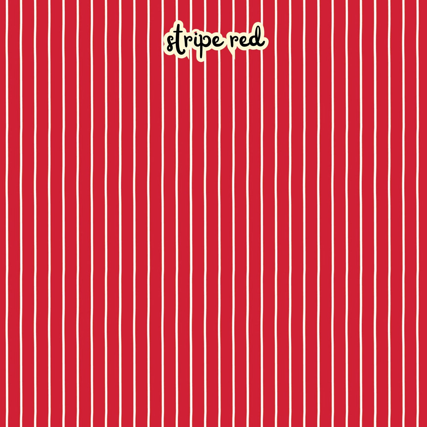 100% cotton fabric collection Radiant Ruby. This pattern is white stripes on a red background. Collection is a vibrant "showstopper in scarlet" a two-tone collection which uses only "Schoolhouse" (red) and "Cloud" (off-white) to create a striking aesthetic inspired by the brilliance of a ruby gemstone.  