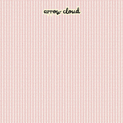 100% cotton fabric collection Radiant Ruby. This  one is patterned arrows in red on a cloud/white background. Collection is a vibrant "showstopper in scarlet" a two-tone collection which uses only "Schoolhouse" (red) and "Cloud" (off-white) to create a striking aesthetic inspired by the brilliance of a ruby gemstone.  