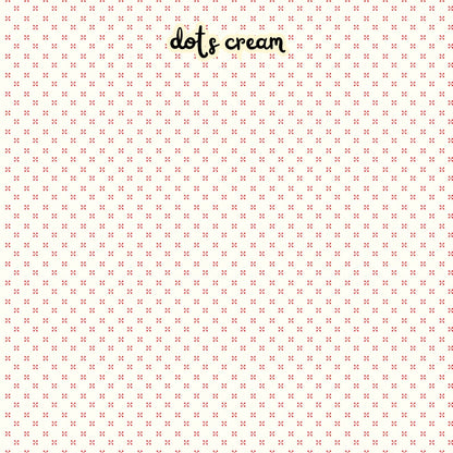 100% cotton fabric collection Radiant Ruby. This  pattern is red dots in clusters of 4 on a white /cloud background. Collection is a vibrant "showstopper in scarlet" a two-tone collection which uses only "Schoolhouse" (red) and "Cloud" (off-white) to create a striking aesthetic inspired by the brilliance of a ruby gemstone.  