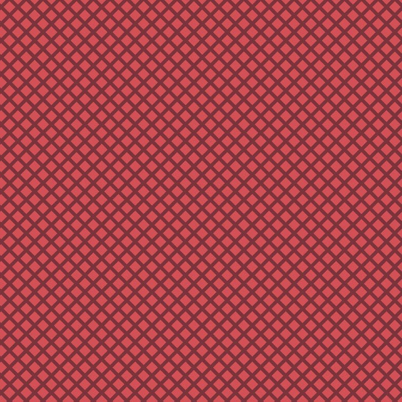 Red fabric texture with lattice pattern