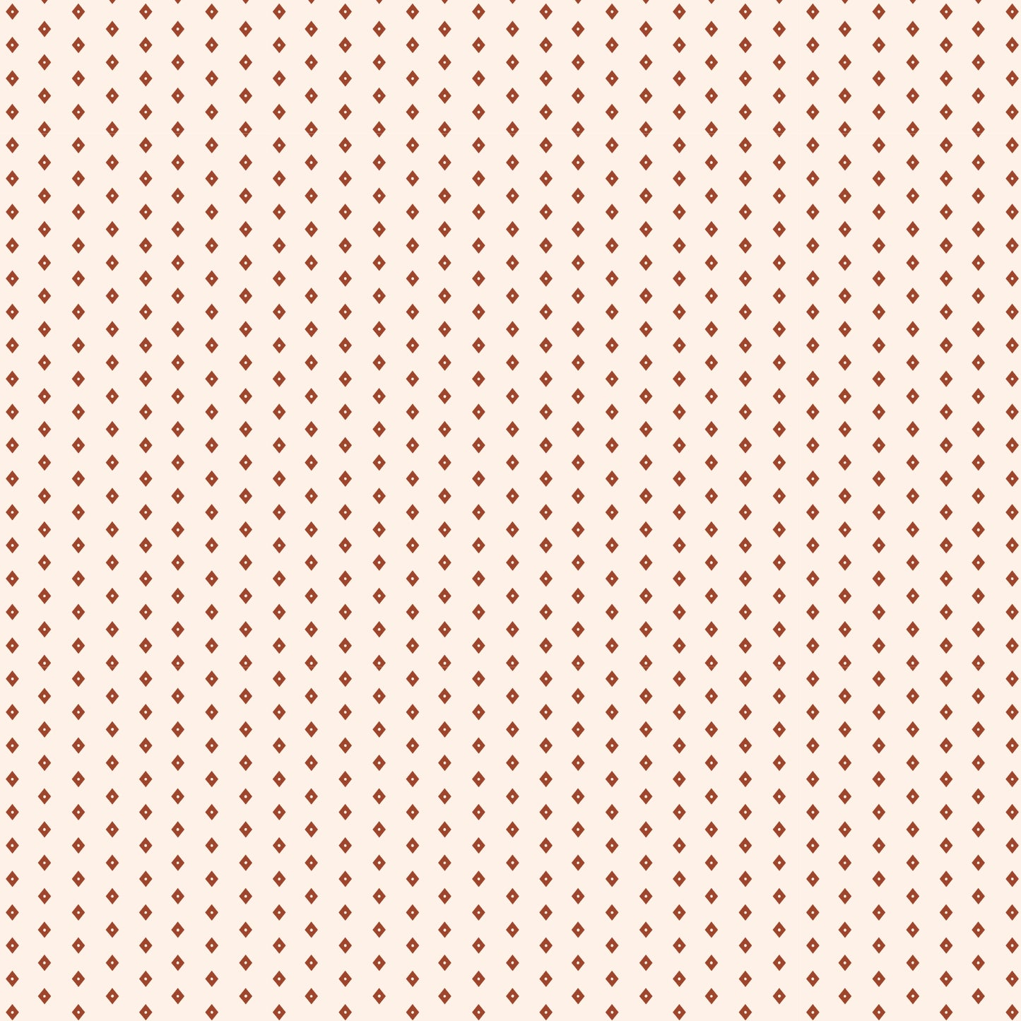 Textile pattern with small red diamond shapes on a white background