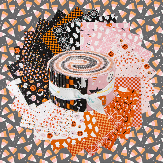 Fabric Halloween PRECUTS: Rolie Polie Hey Pumpkin from Riley Blake