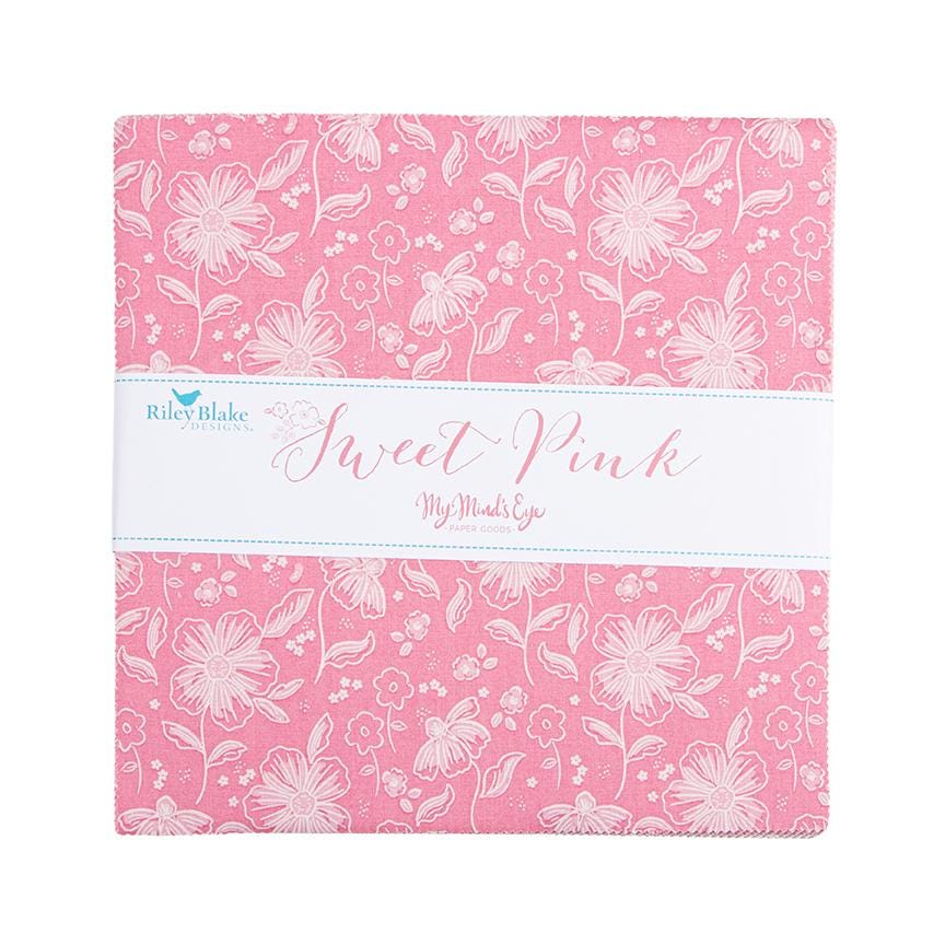 This 10" stacker is the Sweet Pink collection by My Mind’s Eye for Riley Blake Designs is a soft, feminine fabric line characterized by a romantic and nostalgic aesthetic. It features a delicate palette of blush, rose, and cream, centered around vintage-inspired motifs like dainty florals and classic gingham.
- 10" Stacker 42 pieces
